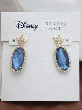 Kendra Scott Dana Princess Blue Mother-of-Pearl Earrings Gold